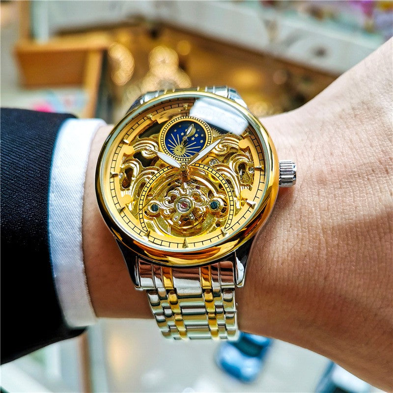Men's Luminous Hollow Out Fully Automatic Mechanical Watch
