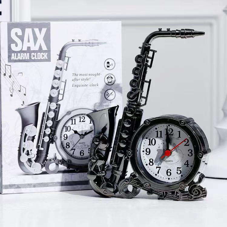 Saxophone Alarm Clock Creative Home Clock Decoration