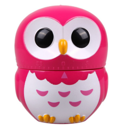 Owl Cartoon Kitchen Timers 60 Minutes Cooking Mechanical Home Decorating Blue Dial Timers High Quality Kitchen Tools Gadget