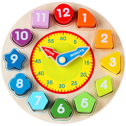 Digital Clock Wooden Cognitive Learning Alarm Clock Early Education Educational Toys For Children