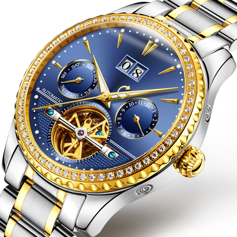 Men's Watch Automatic Mechanical Watch Hollow Waterproof Fashion Luminous Wrist 8731