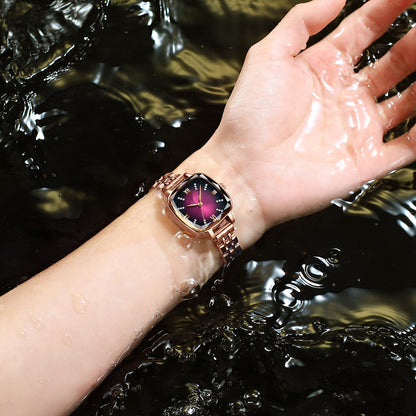 Women's Fashion Waterproof Solid Steel Strap Watch