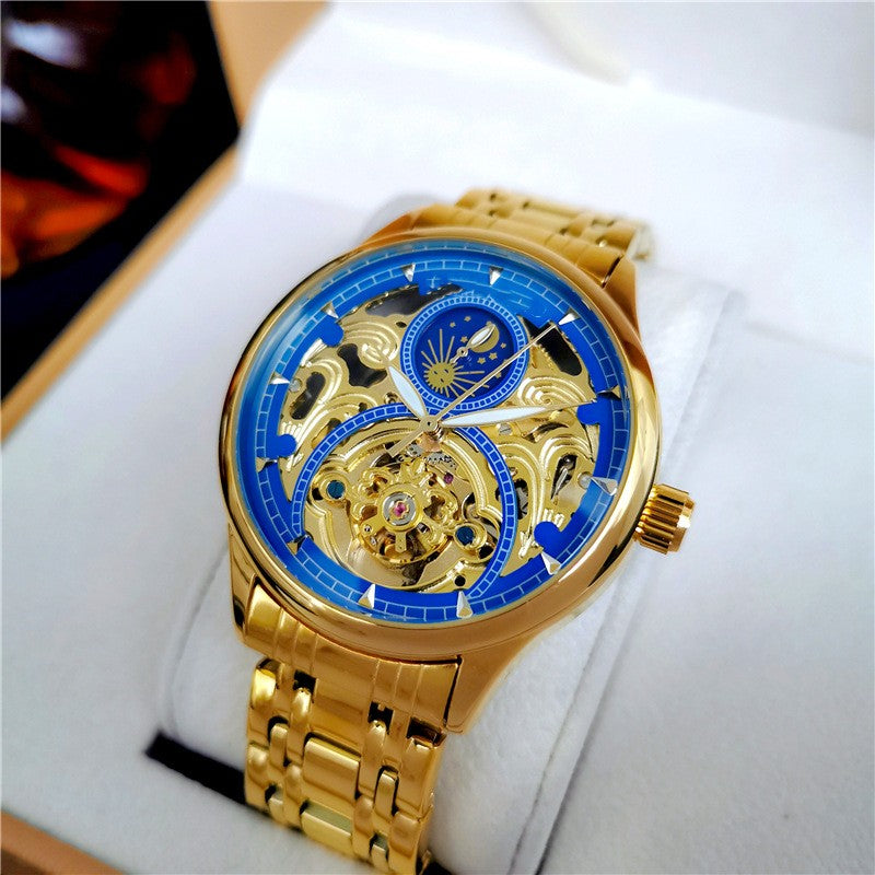 Men's Luminous Hollow Out Fully Automatic Mechanical Watch