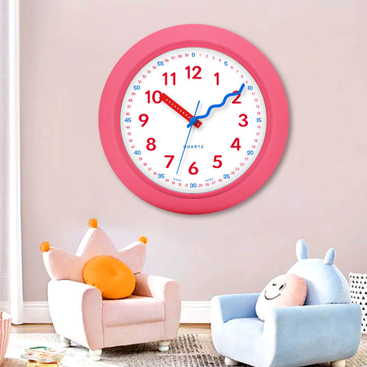 Digital Learning Clock Dual Purpose Plastic Color Wall