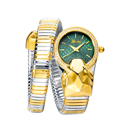 Women's Fashion Trend Diamond-encrusted Snake Watch